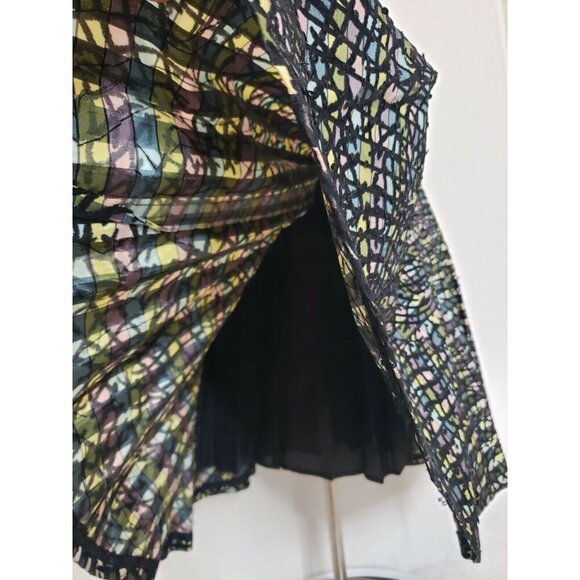 Vintage 50s Atomic Joe Davidson Originals Circle Skirt MidCentury Flocked - Picture 6 of 12